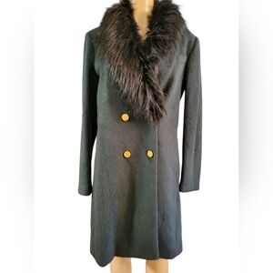 Micheal Kors Collection Green Wool  Coat Winter Classic Demure size 10